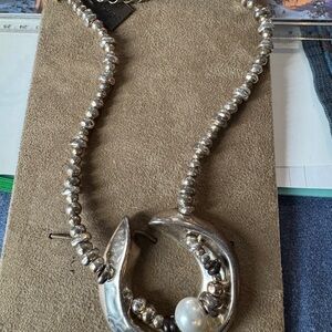 UNO de 50 Silver Necklace with Pearl Accent